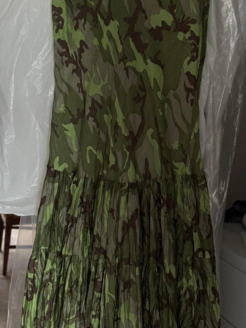 Bloomingdale's Dress in Green Camouflage Print - Extra Light for HOT Weather- XL